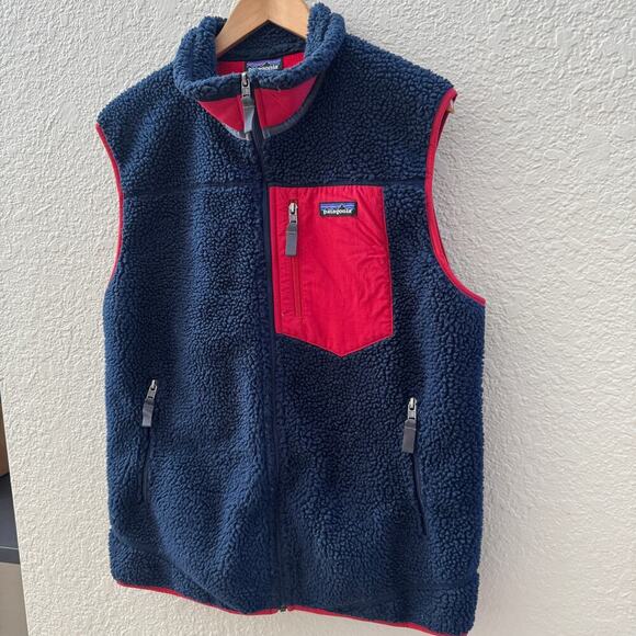 EUC Patagonia Blue Fleece Retro-X Vest - Picture 5 of 6